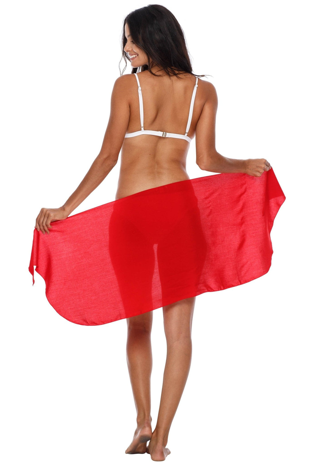 SHU - SHI Women's Short Sarong Wrap - Bathing Suit Cover - Up, Pareo Beach Skirt - Love ShuShi