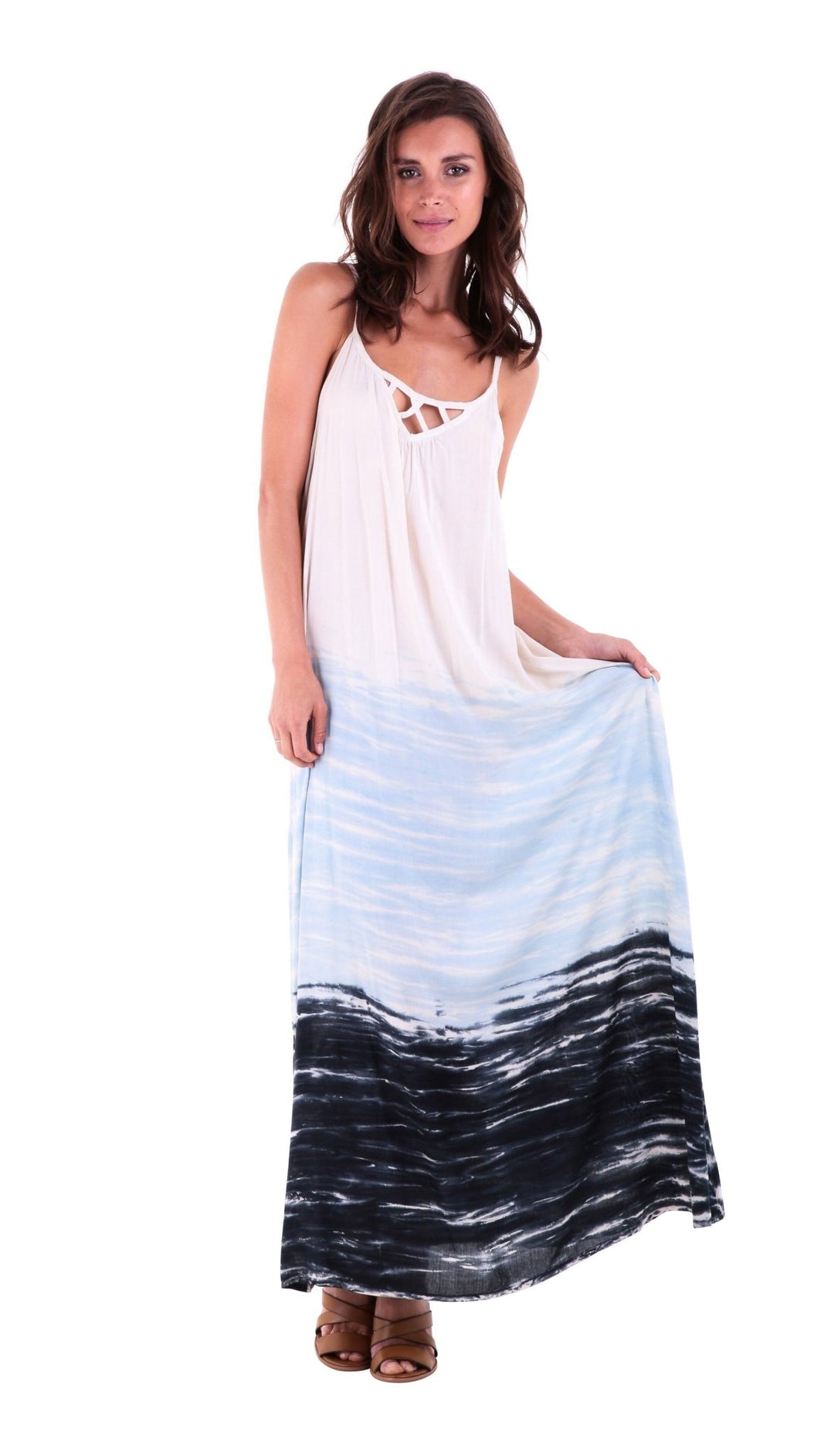 SHU - SHI Women's Sleeveless Maxi Tank Dress - Tie Dye Sundress - Love ShuShi