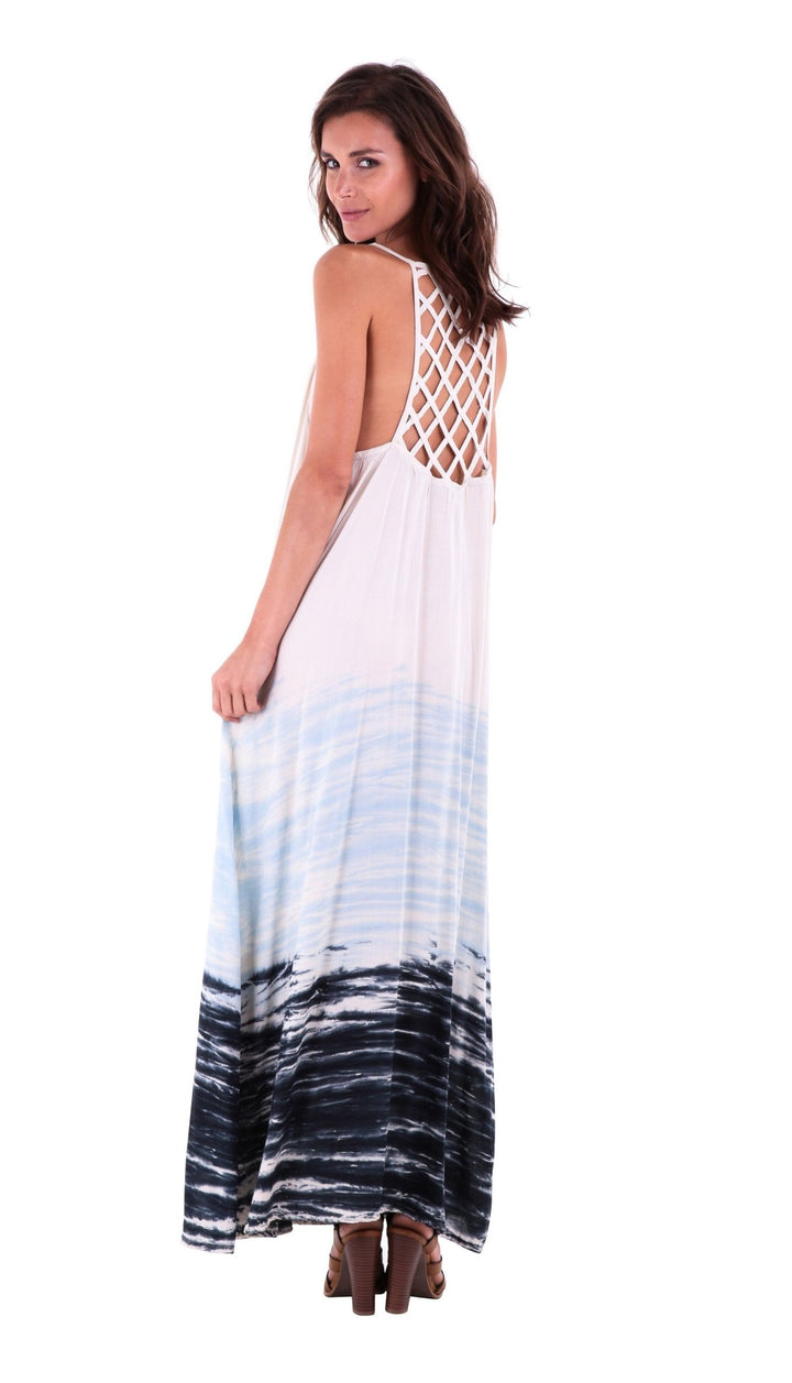 SHU - SHI Women's Sleeveless Maxi Tank Dress - Tie Dye Sundress - Love ShuShi