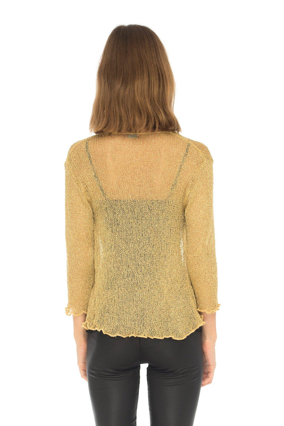 SHU - SHI Womens Sparkly Knit Sheer Shrug Cardigan Bolero Top One Size Fits Most - Love ShuShi