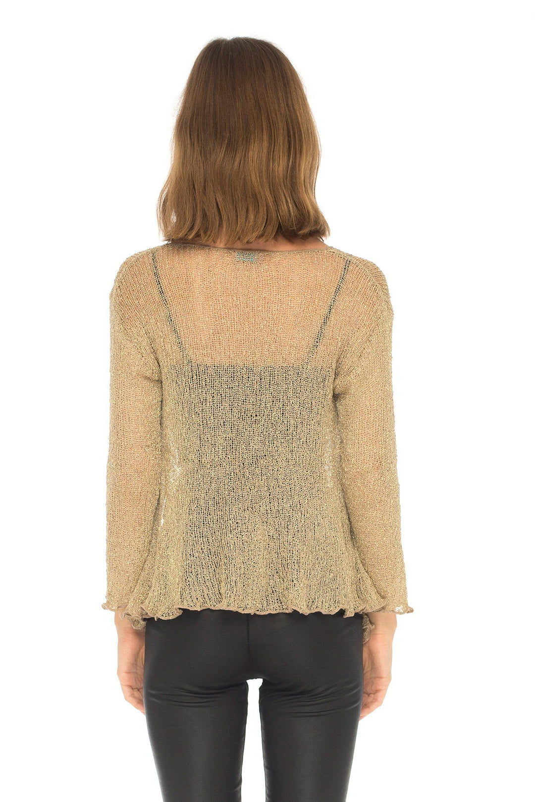 SHU - SHI Womens Sparkly Knit Sheer Shrug Cardigan Bolero Top One Size Fits Most - Love ShuShi