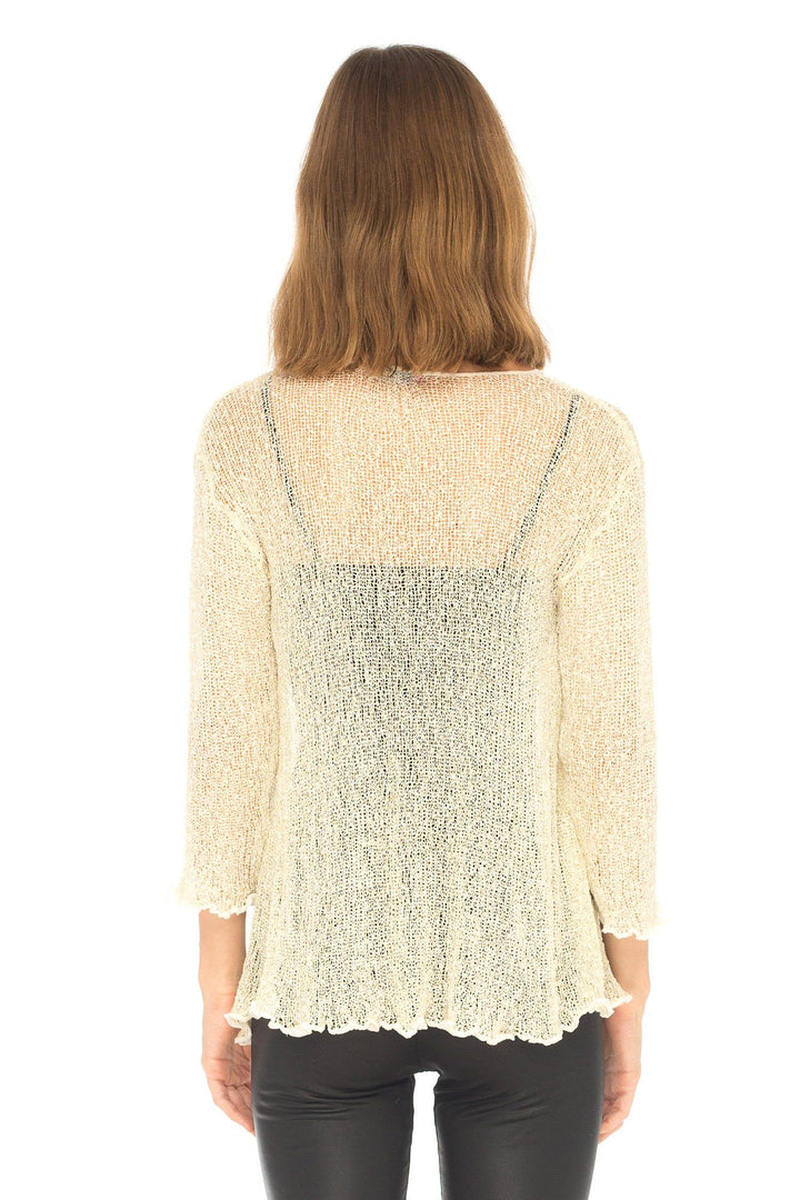 SHU - SHI Womens Sparkly Knit Sheer Shrug Cardigan Bolero Top One Size Fits Most - Love ShuShi