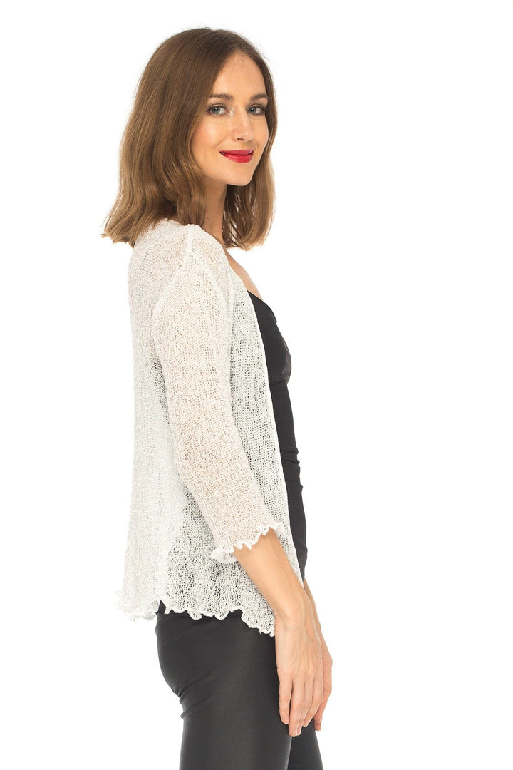 SHU - SHI Womens Sparkly Knit Sheer Shrug Cardigan Bolero Top One Size Fits Most - Love ShuShi