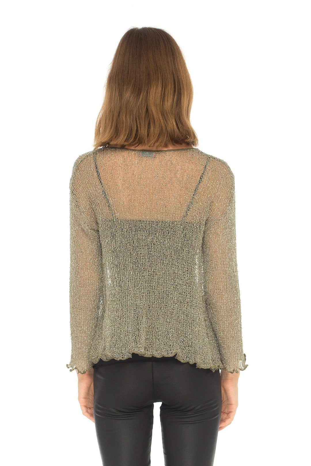 SHU - SHI Womens Sparkly Knit Sheer Shrug Cardigan Bolero Top One Size Fits Most - Love ShuShi