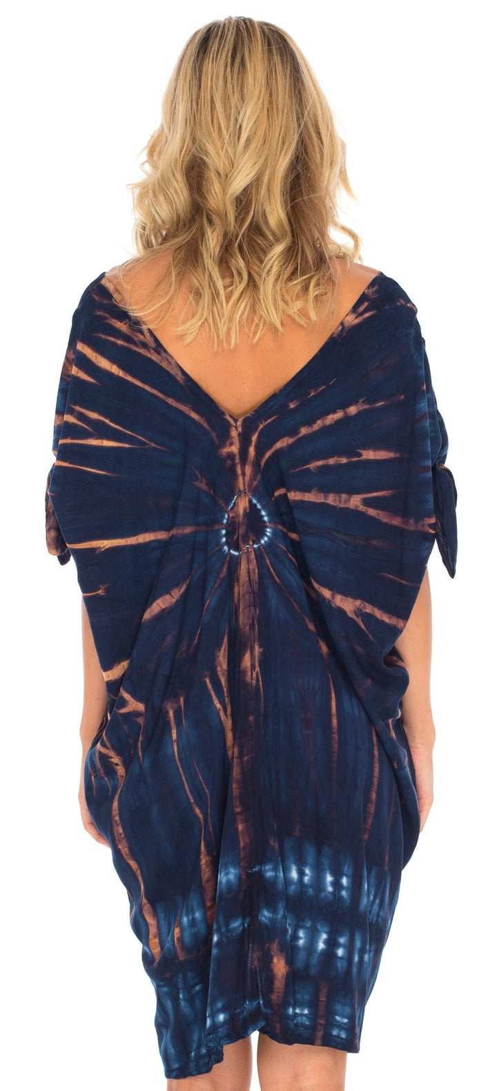 SHU - SHI Women's Tie Dye Beach Cover - Up | Loose Kaftan Tunic Dress Poncho Top - Love ShuShi