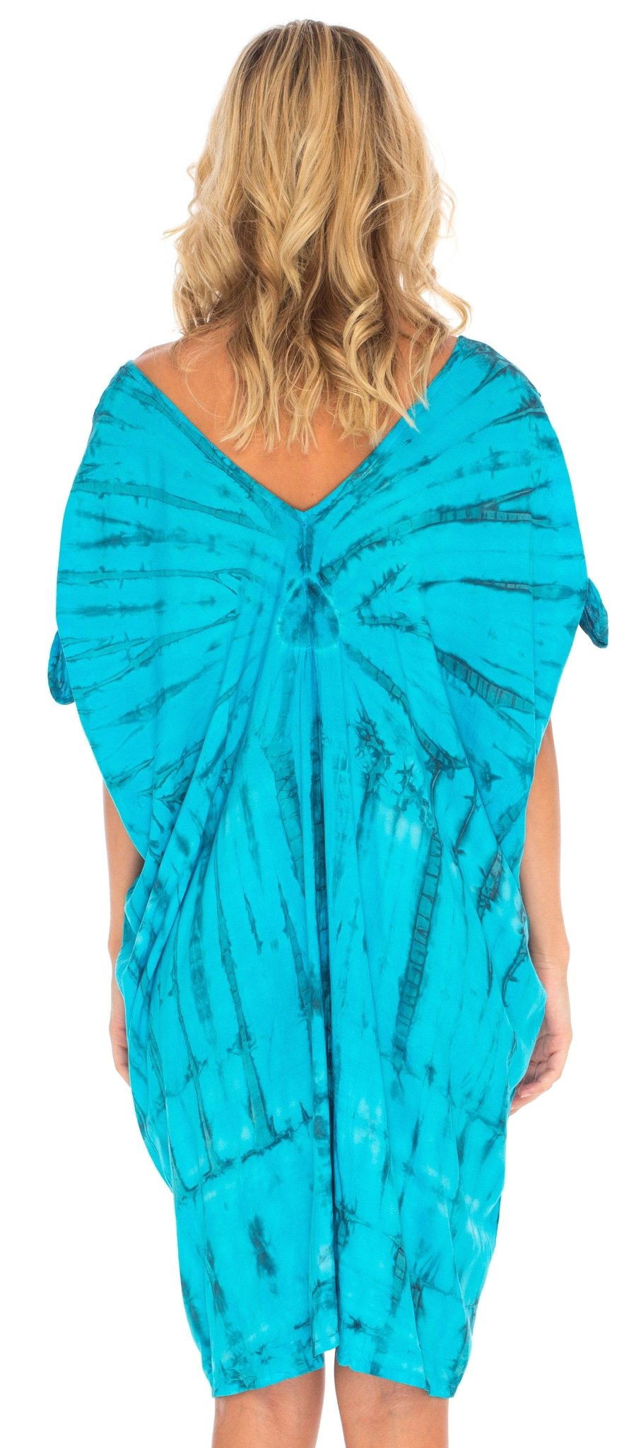 SHU - SHI Women's Tie Dye Beach Cover - Up | Loose Kaftan Tunic Dress Poncho Top - Love ShuShi