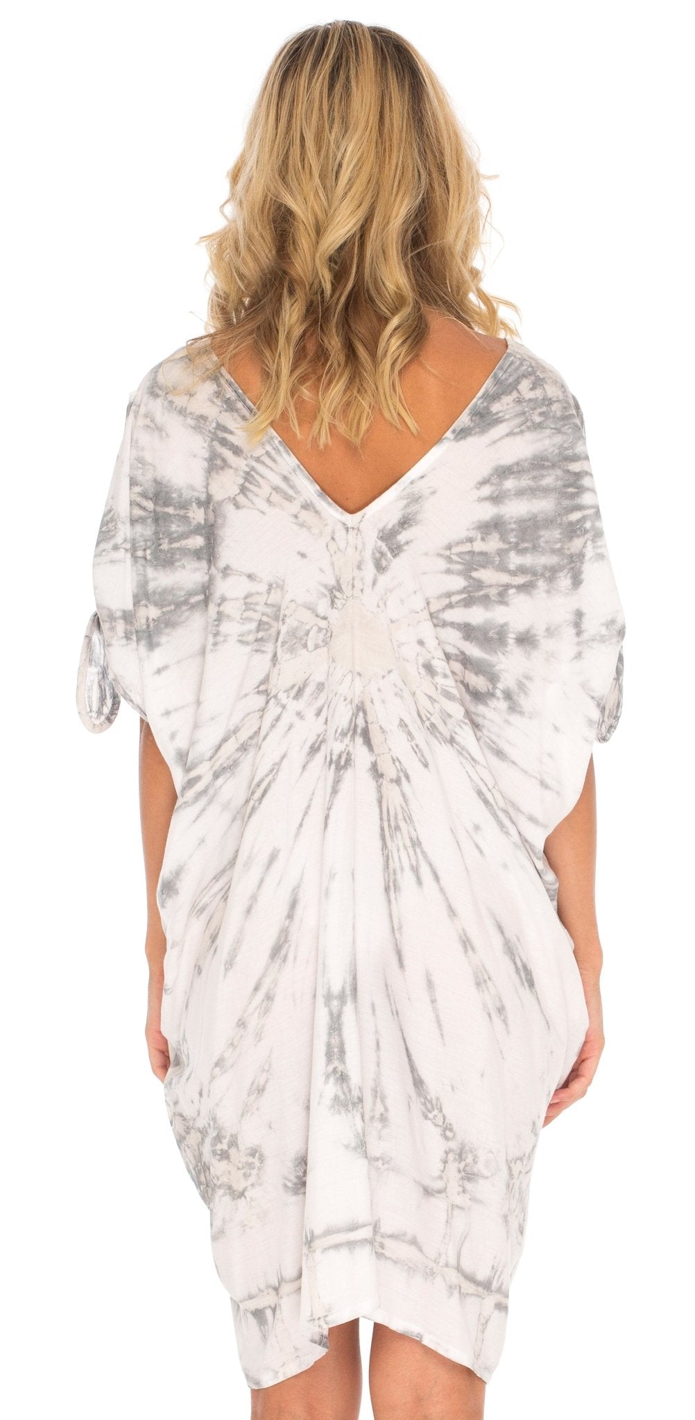 SHU - SHI Women's Tie Dye Beach Cover - Up | Loose Kaftan Tunic Dress Poncho Top - Love ShuShi