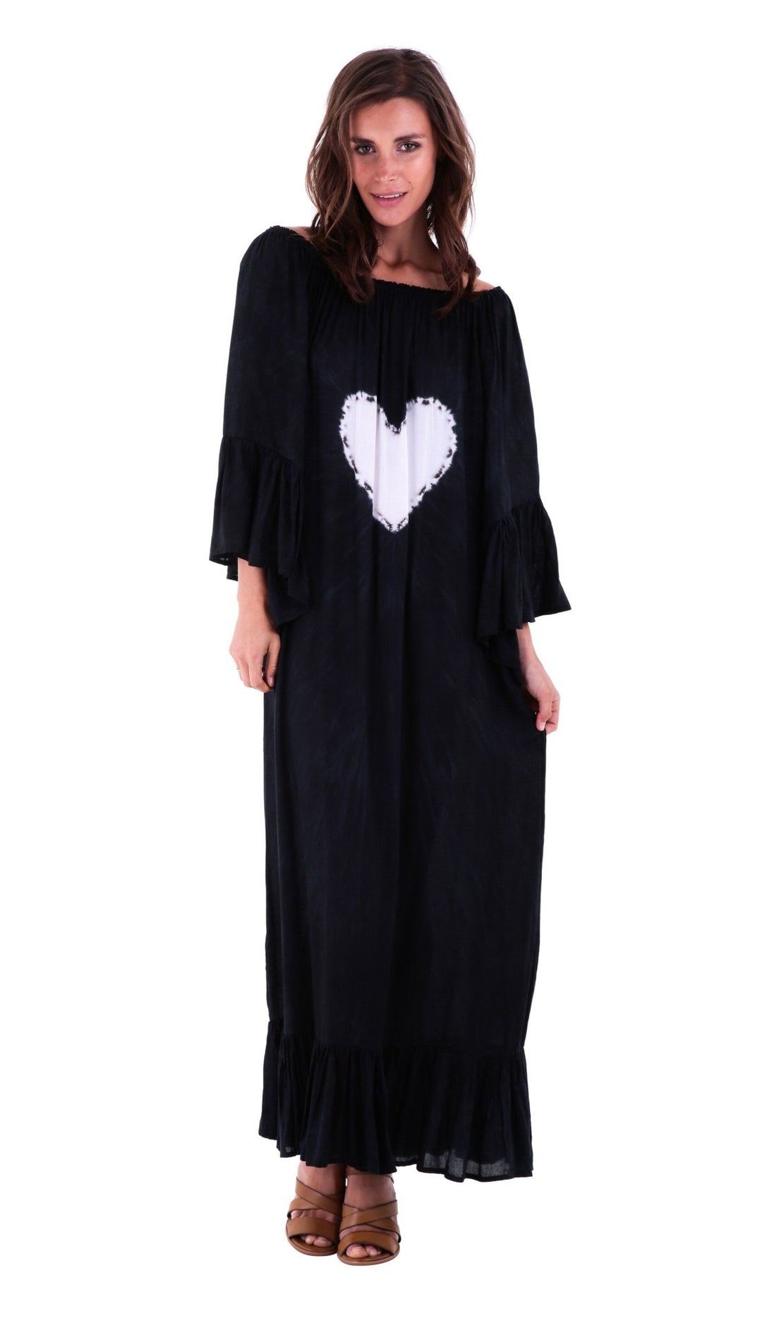 Sophia Embellished Long Heart Kaftan - Love ShuShi