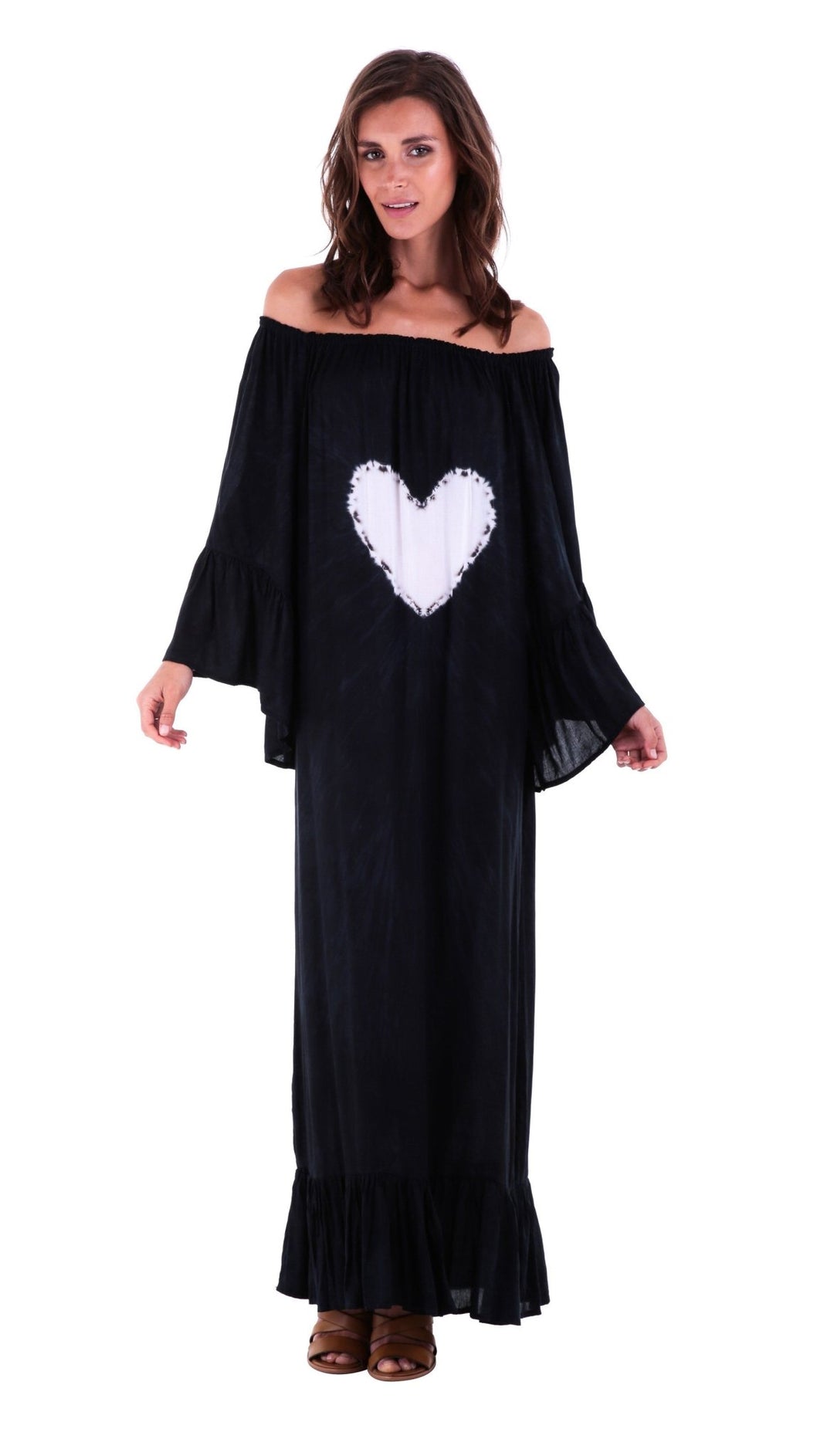 Sophia Embellished Long Heart Kaftan - Love ShuShi