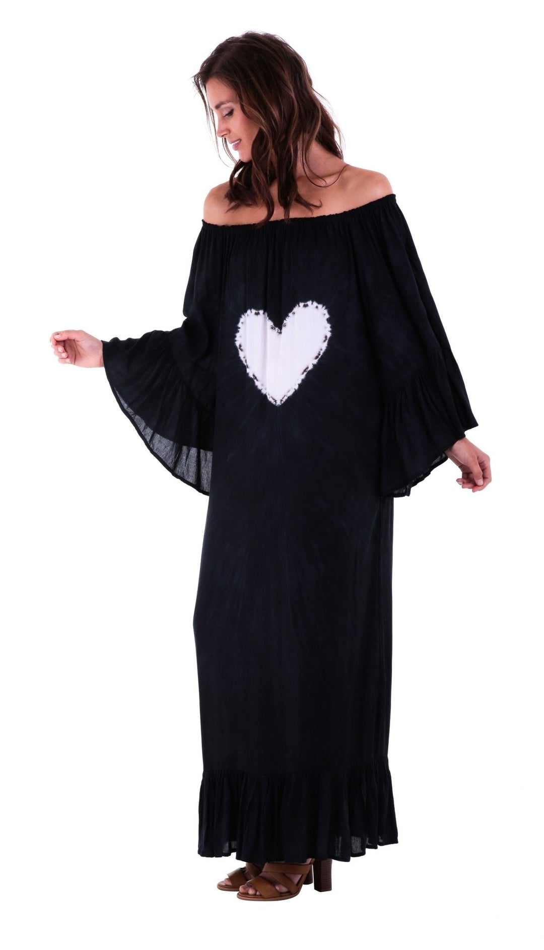 Sophia Embellished Long Heart Kaftan - Love ShuShi