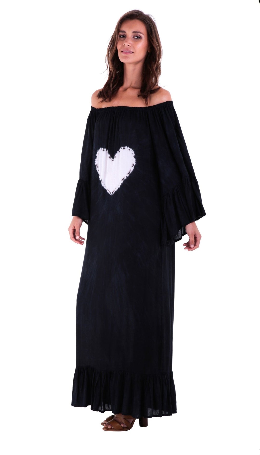 Sophia Embellished Long Heart Kaftan - Love ShuShi