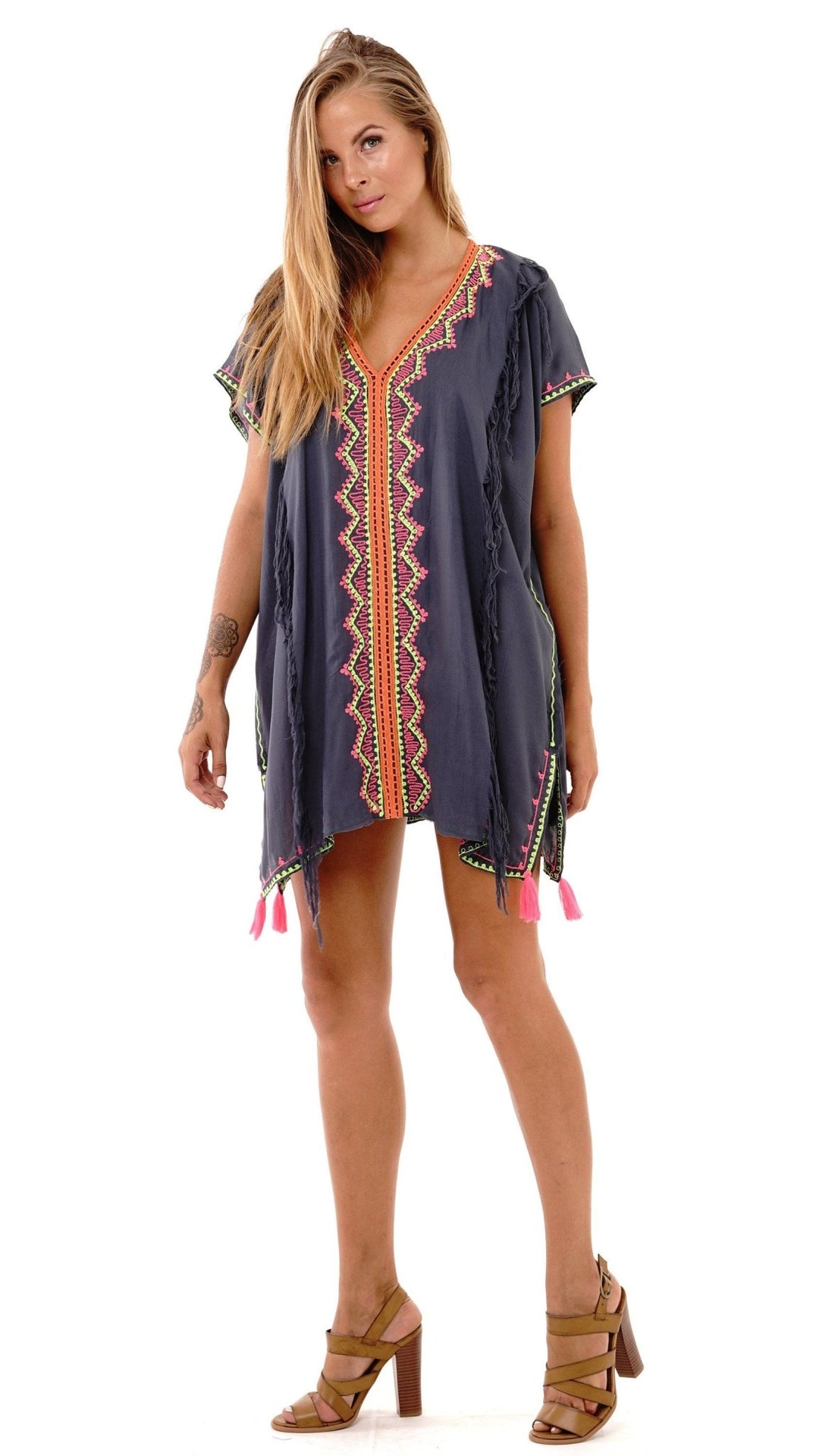 Suki Embroidered Summer Festival Cover Up, Dress - Love ShuShi