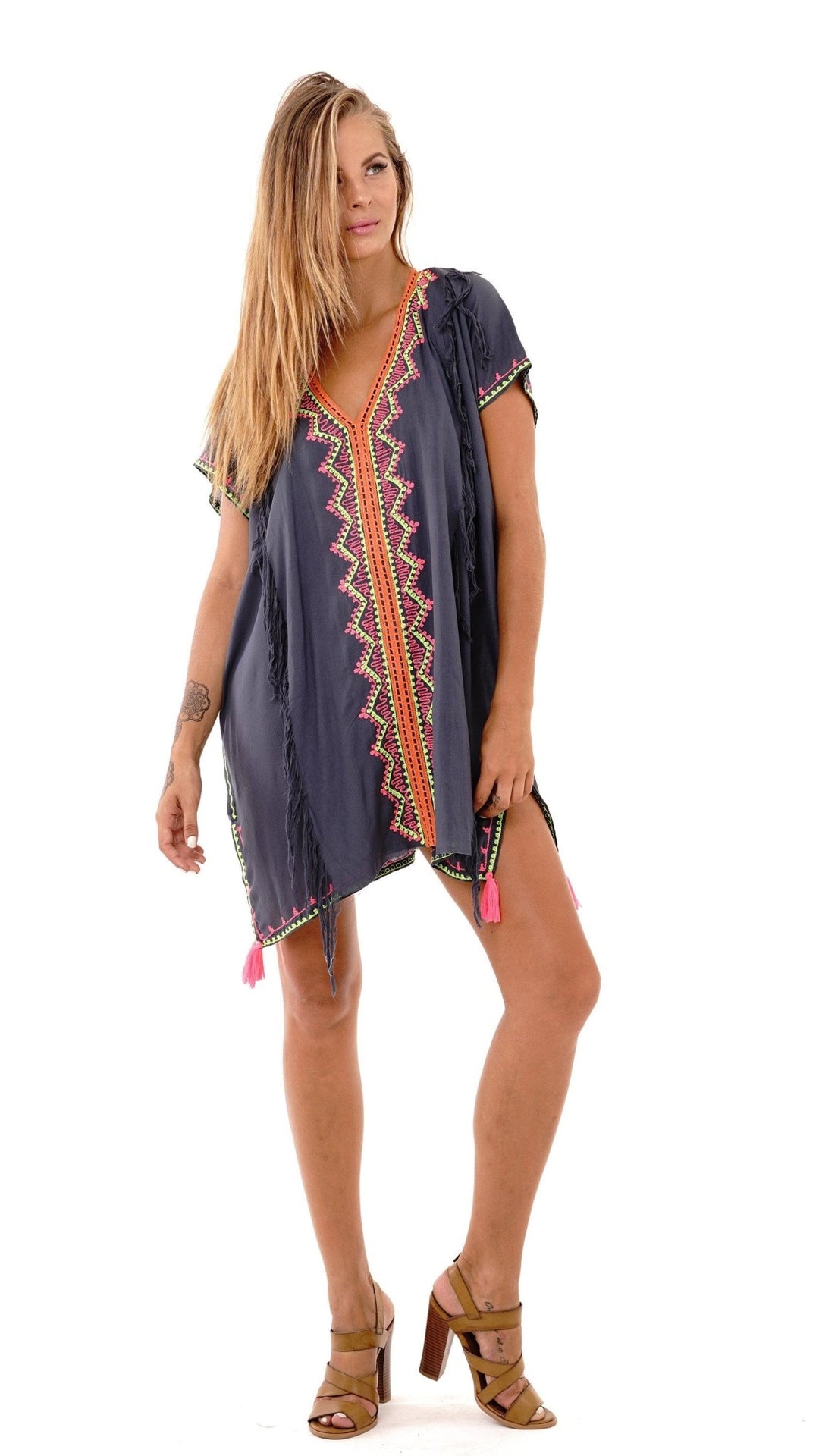 Suki Embroidered Summer Festival Cover Up, Dress - Love ShuShi