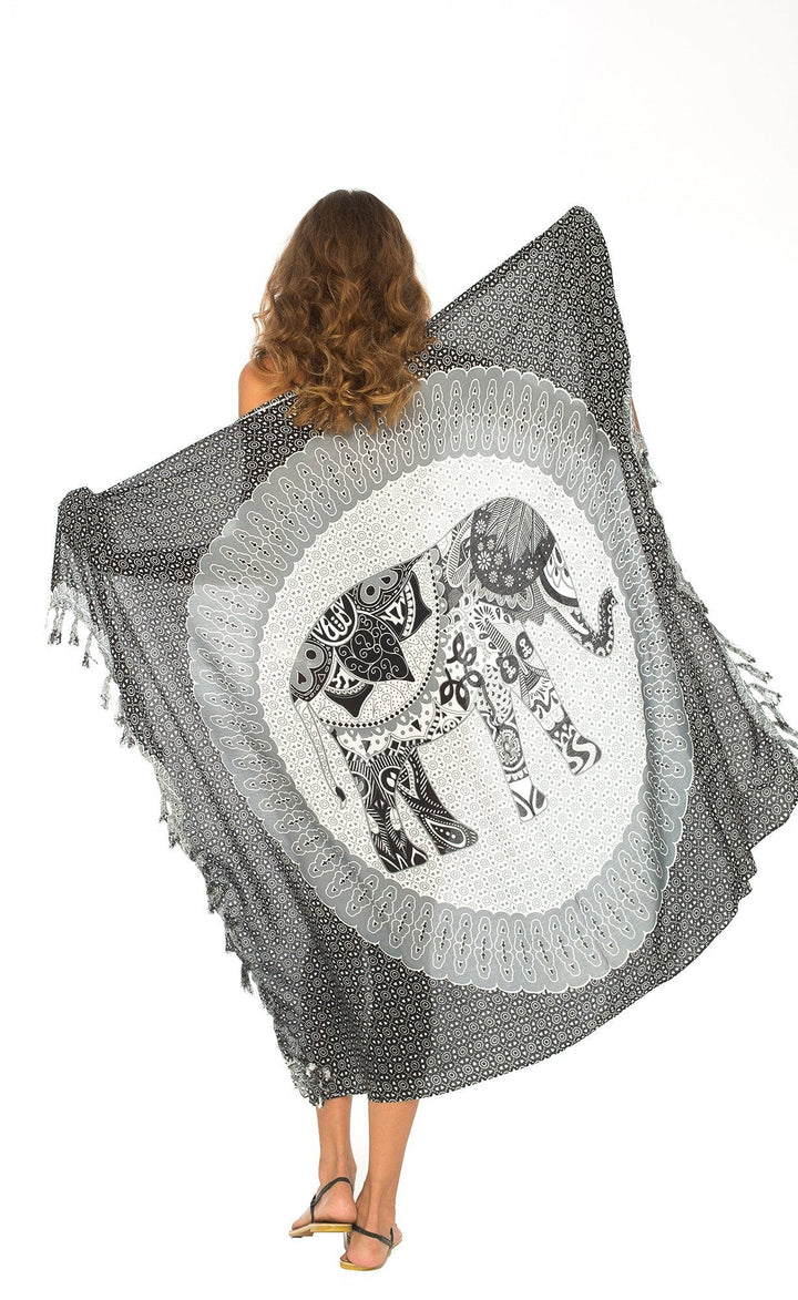 Tribal Elephant Mandala Design Sarong - Love ShuShi