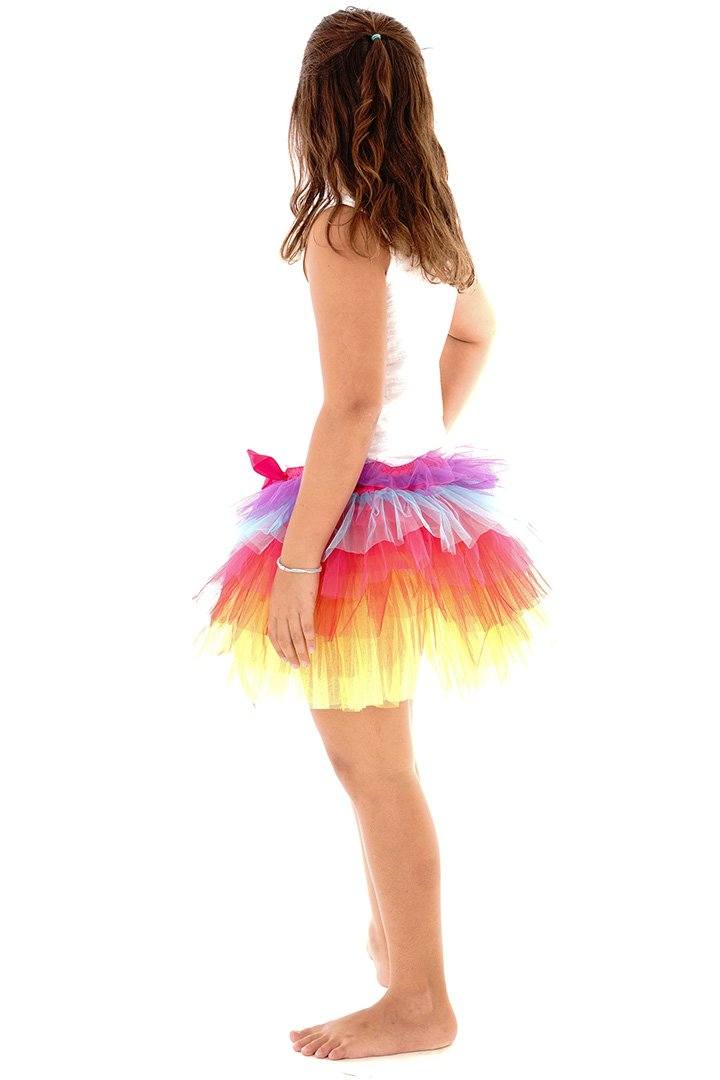 Tulle Tutu Layered Skirt with Ribbon Bow & Elastic Waistband - Love ShuShi