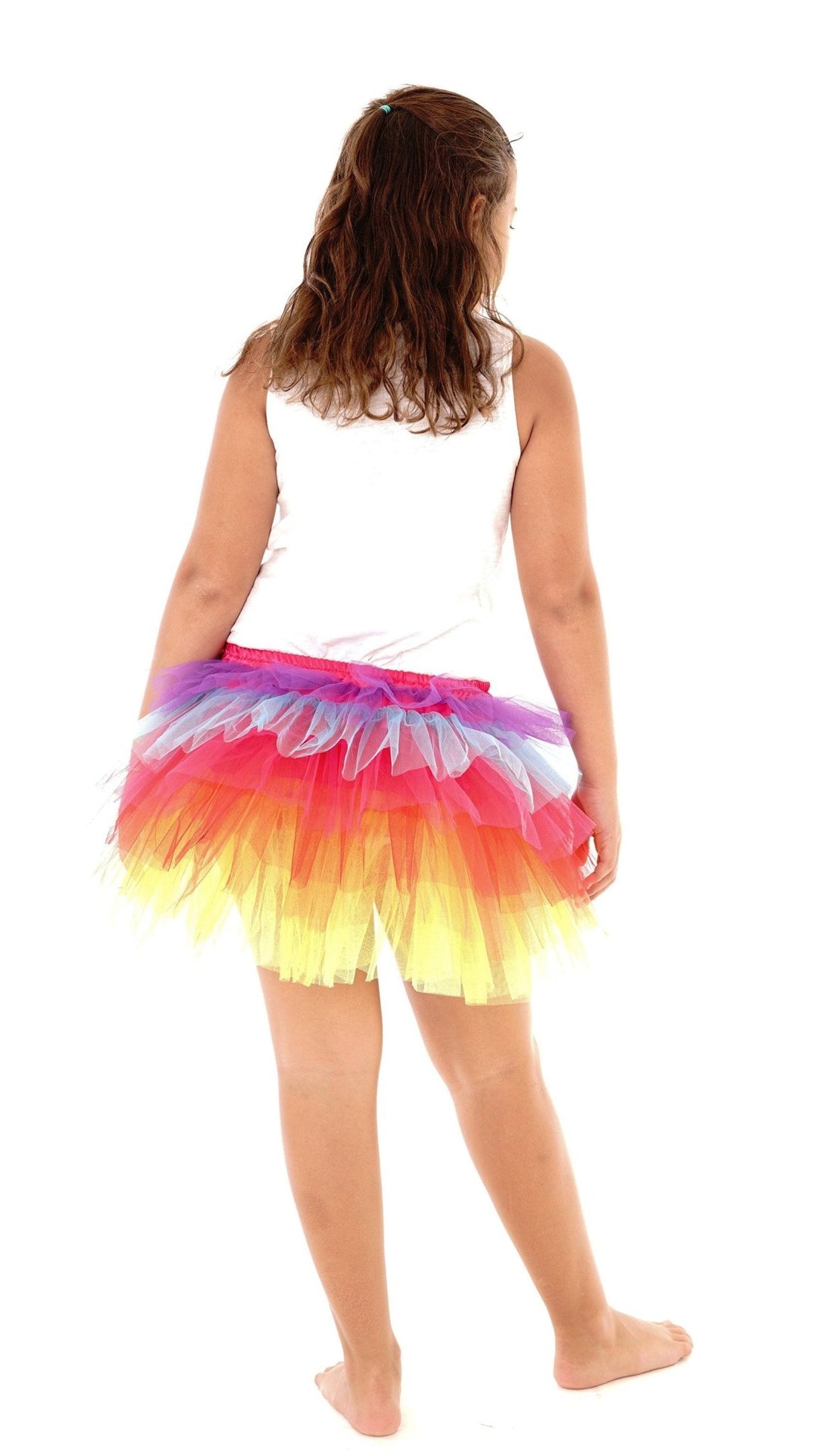 Tulle Tutu Layered Skirt with Ribbon Bow & Elastic Waistband - Love ShuShi