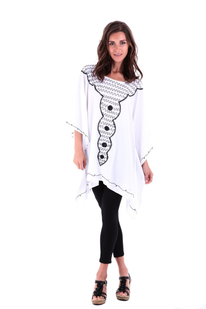 Tunic Top with Beautiful Embroidery - Love ShuShi