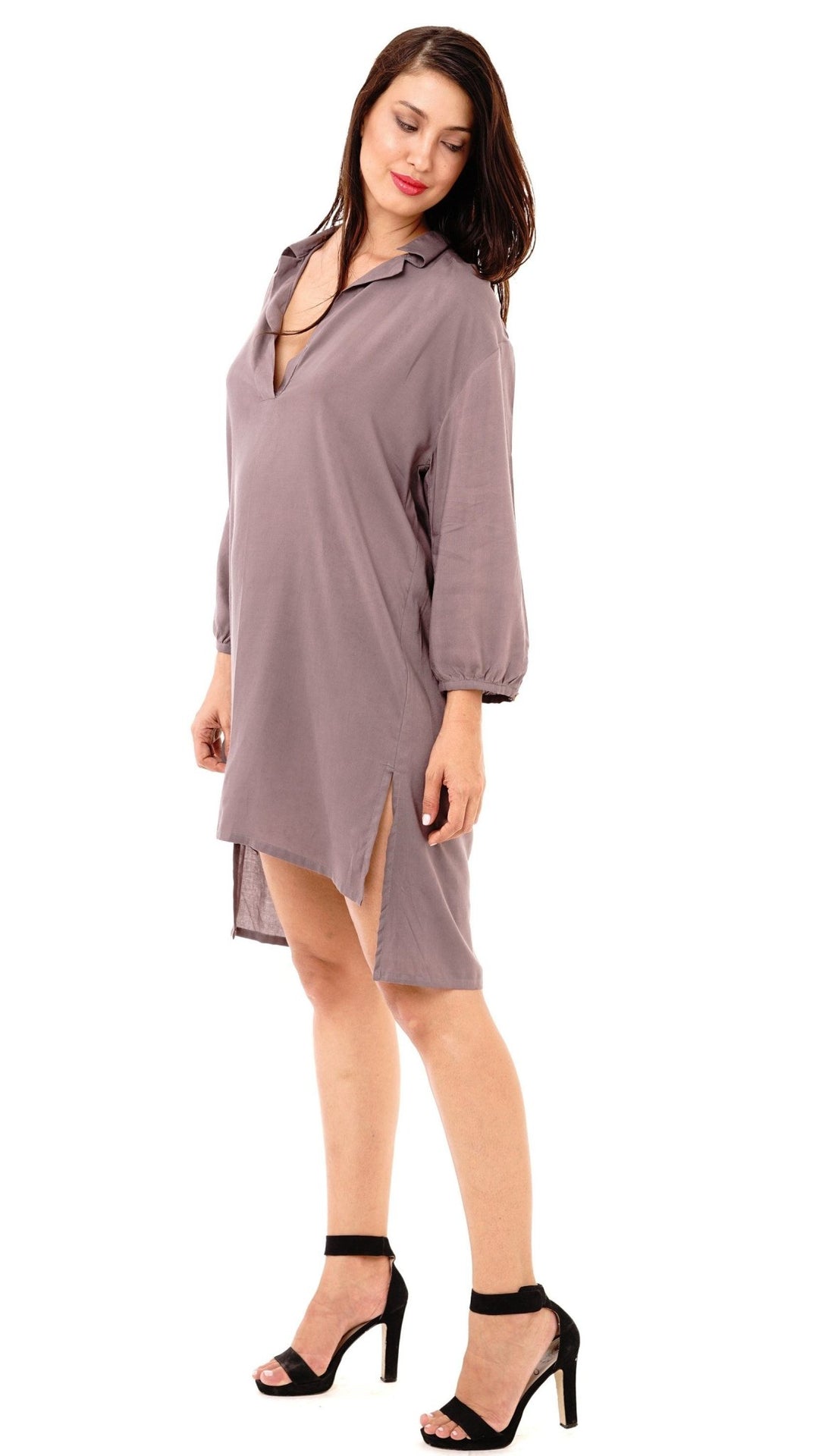 Veronica Loose Fitting Shirt Dress - Love ShuShi