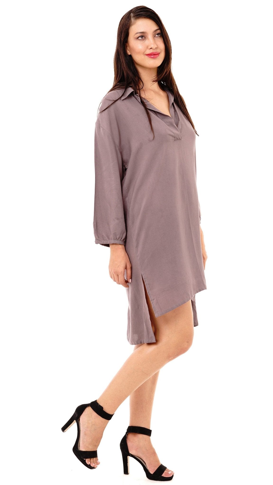 Veronica Loose Fitting Shirt Dress - Love ShuShi