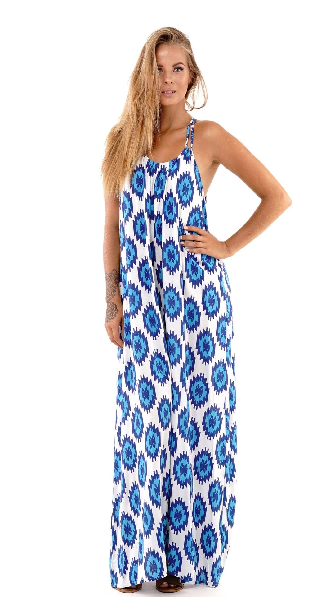 Viola Sleeveless Bohemian Maxi Summer Dress - Love ShuShi