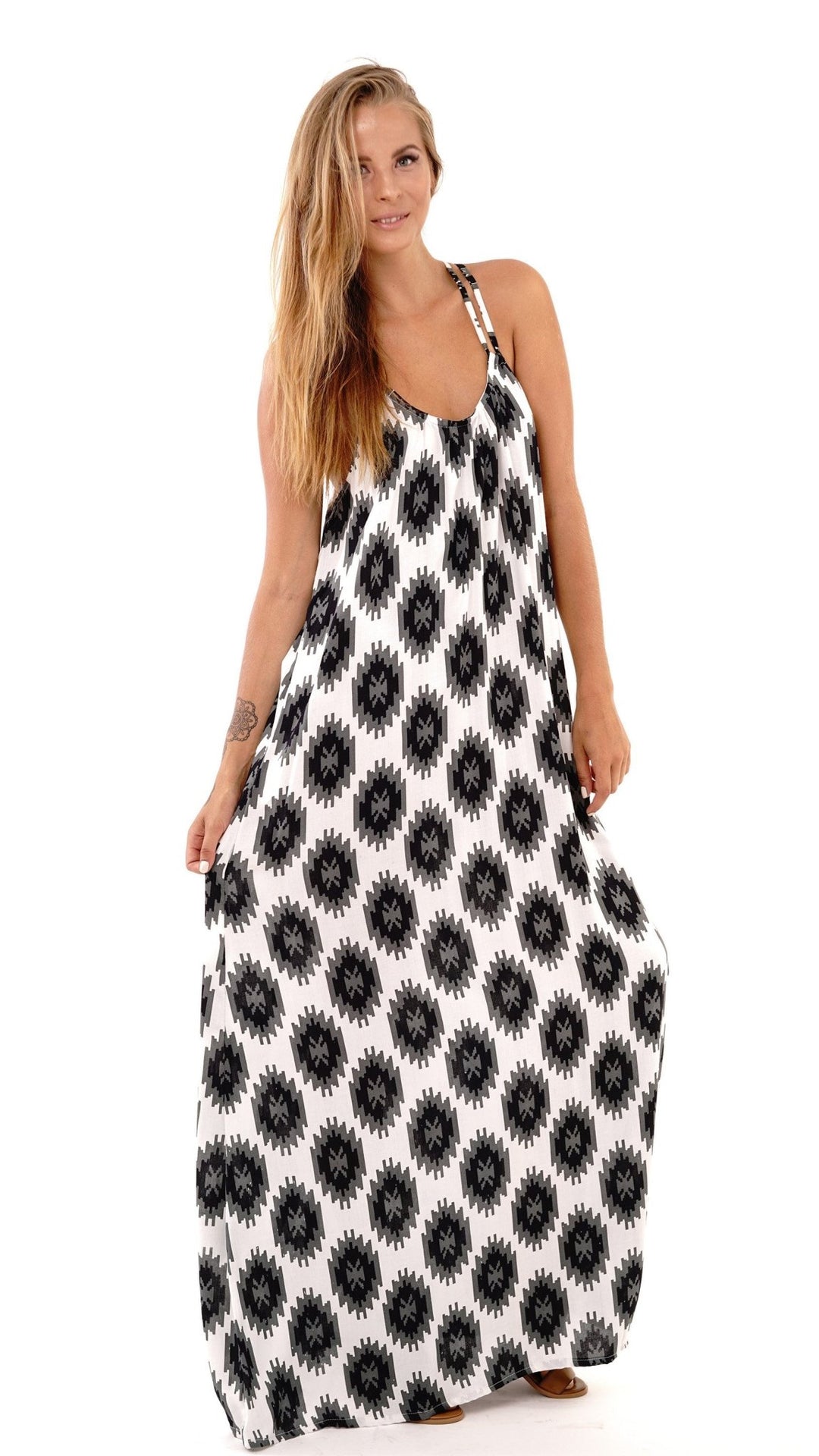 Viola Sleeveless Bohemian Maxi Summer Dress - Love ShuShi