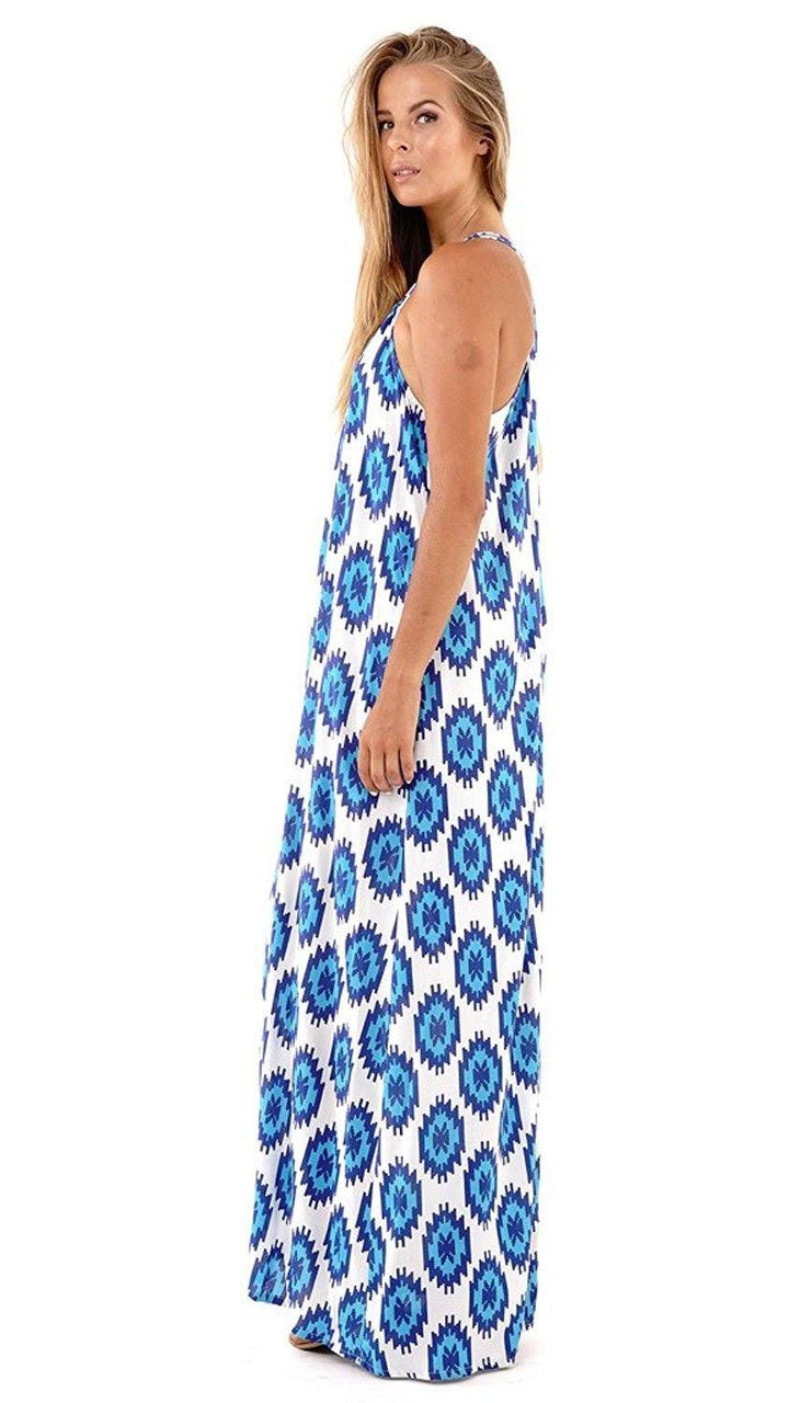 Viola Sleeveless Bohemian Maxi Summer Dress - Love ShuShi