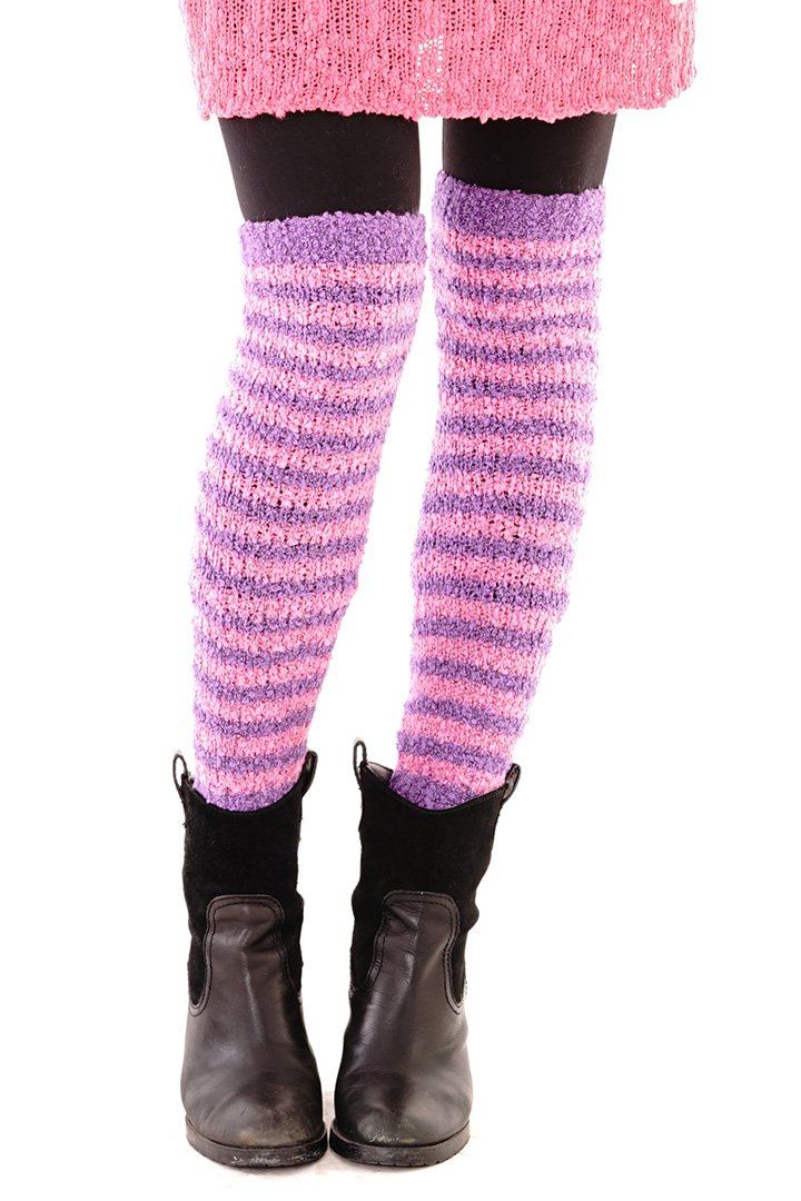 Womens Fuzzy Winter Leg Warmers - Love ShuShi