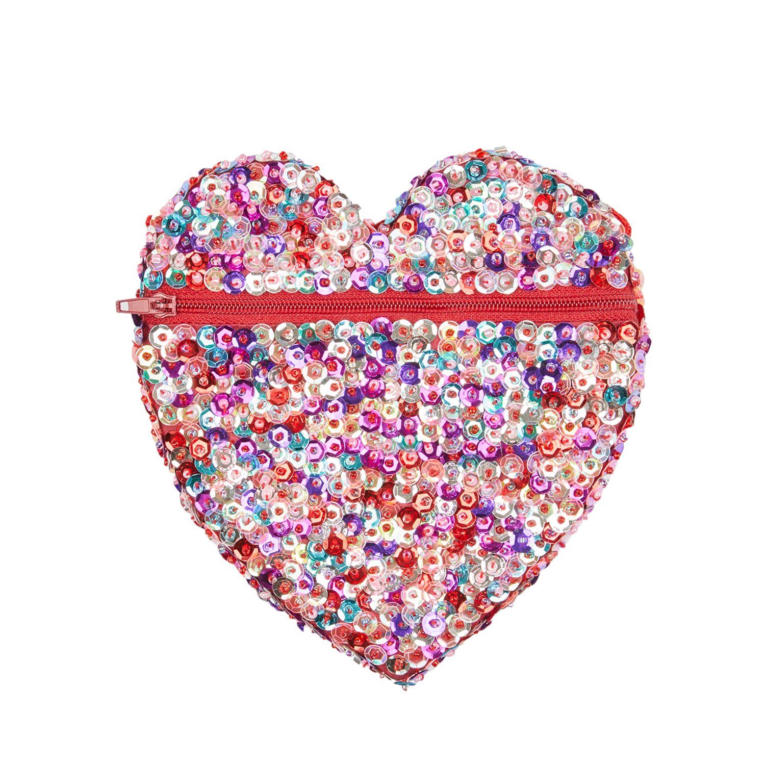 Children's Small Sparkly Sequin Heart Purse - Love-Shu-Shi