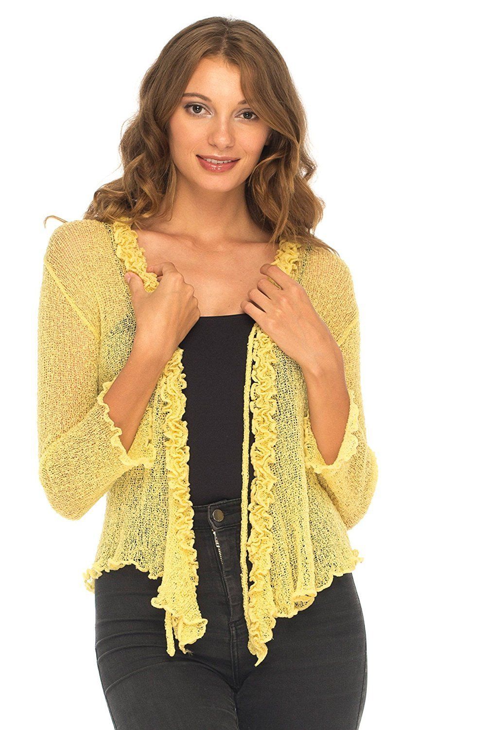 Ruffle Tie Top Shrug - Love-Shu-Shi