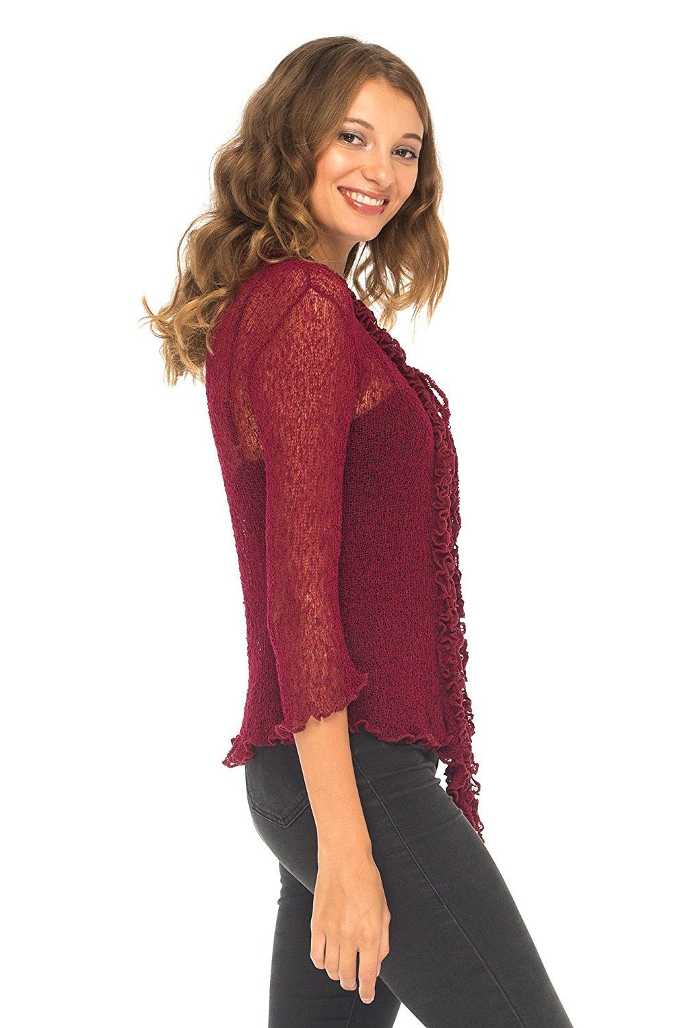 Ruffle Tie Top Shrug - Love-Shu-Shi