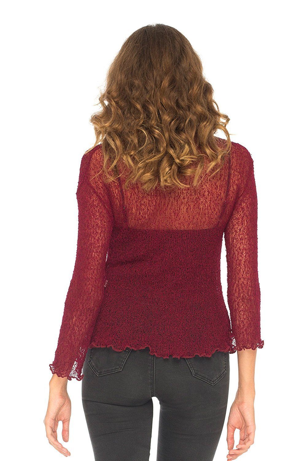 Ruffle Tie Top Shrug - Love-Shu-Shi