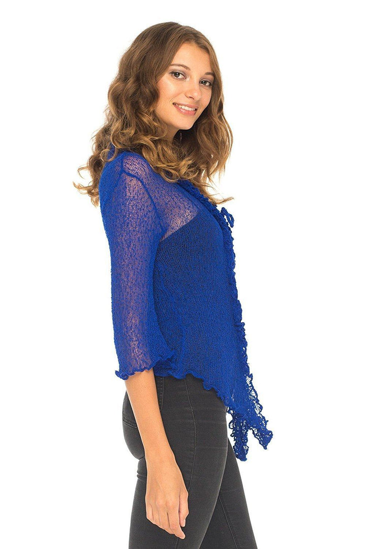 Ruffle Tie Top Shrug - Love-Shu-Shi