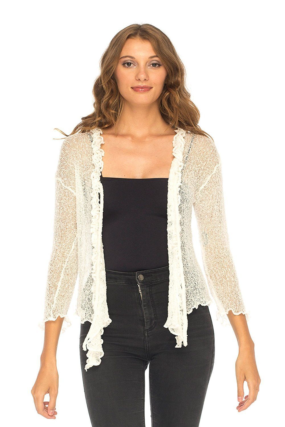 Ruffle Tie Top Shrug - Love-Shu-Shi