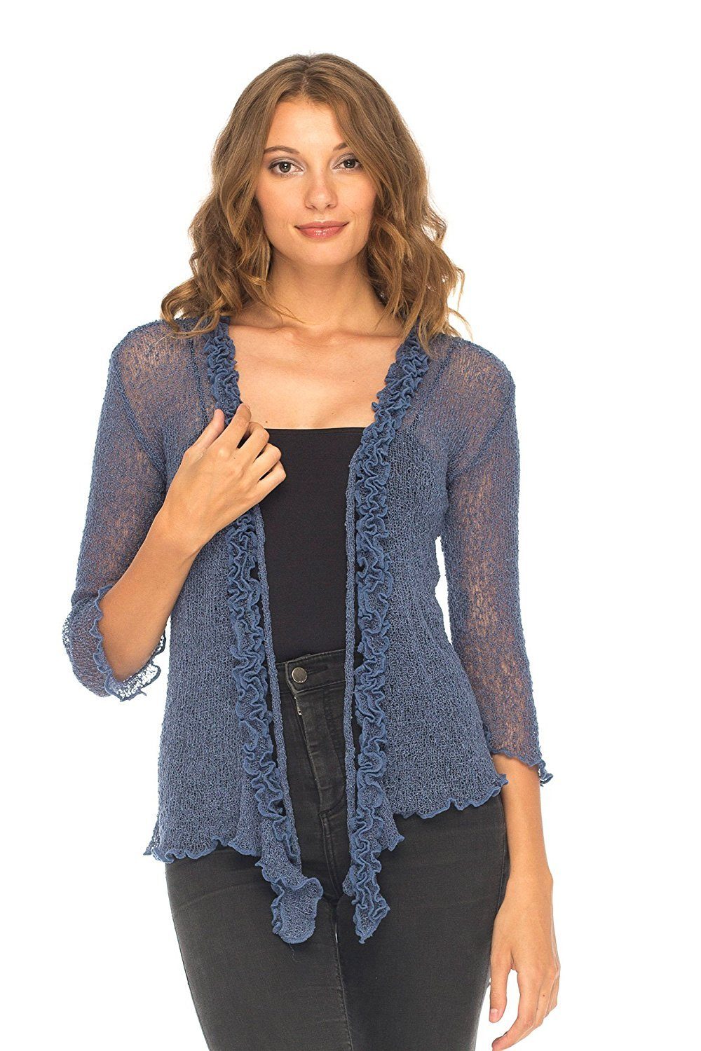 Ruffle Tie Top Shrug - Love-Shu-Shi