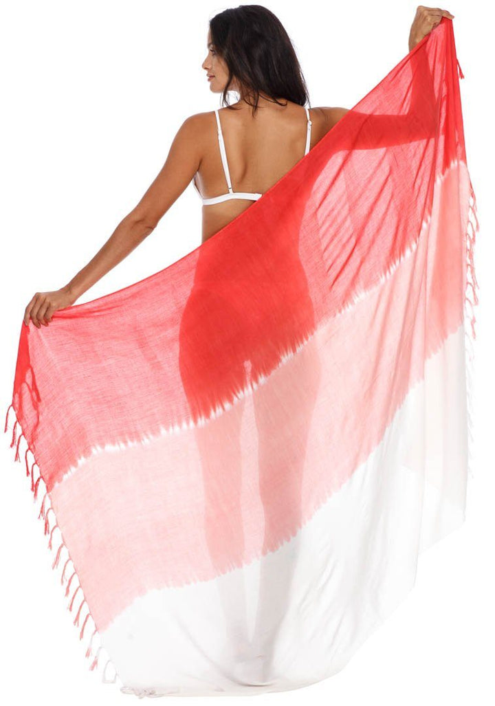 SHU - SHI Sarong Wraps For Women Beach Cover Up Skirt Swimsuit Wrap Pareo Coverups Ombre Tie Dye - Love ShuShi