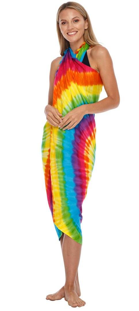 Rainbow Tie Dye Sarong - Love-Shu-Shi