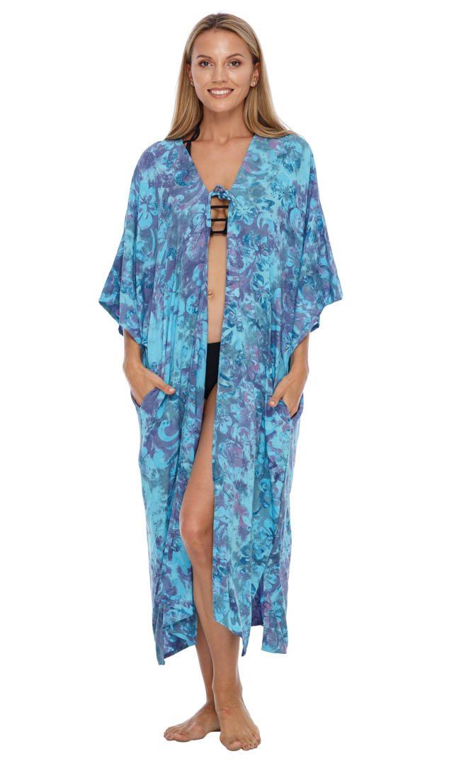 SHU - SHI Women's Open Front Kimono Cardigan Robe - Beach Cover - Up, Loose Fit, One Size - Love ShuShi