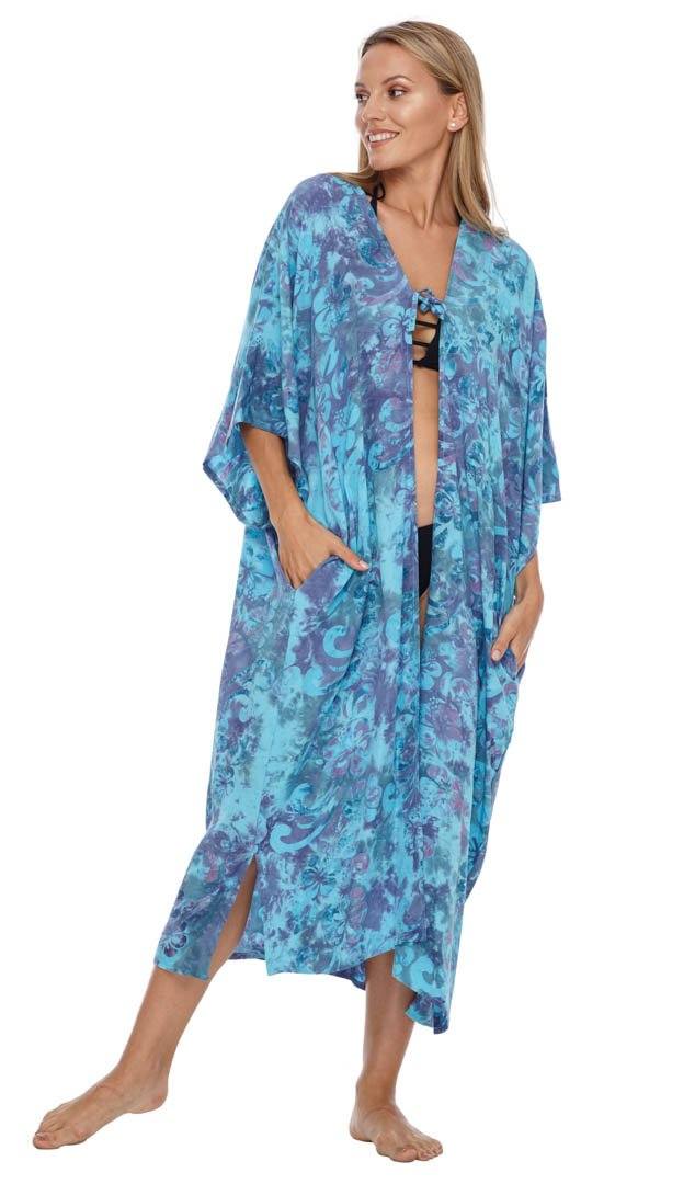 SHU - SHI Women's Open Front Kimono Cardigan Robe - Beach Cover - Up, Loose Fit, One Size - Love ShuShi