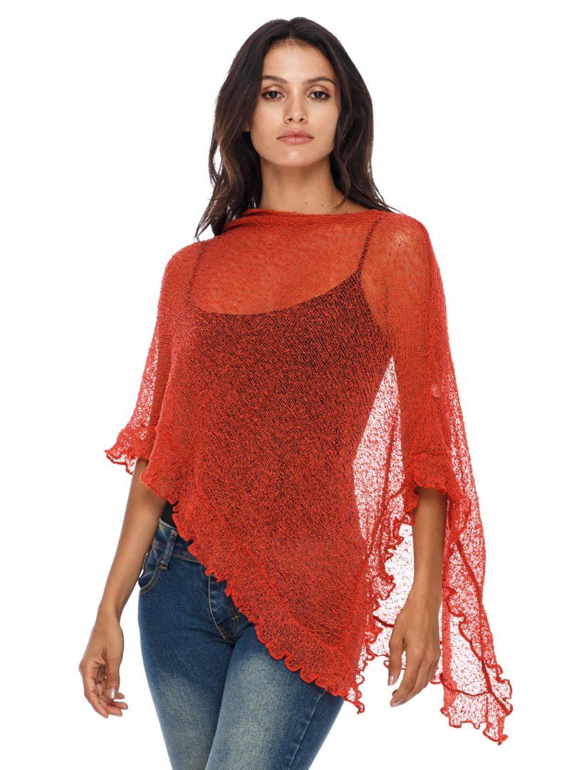 Feminine Flaire Poncho - LOVE SHU SHI