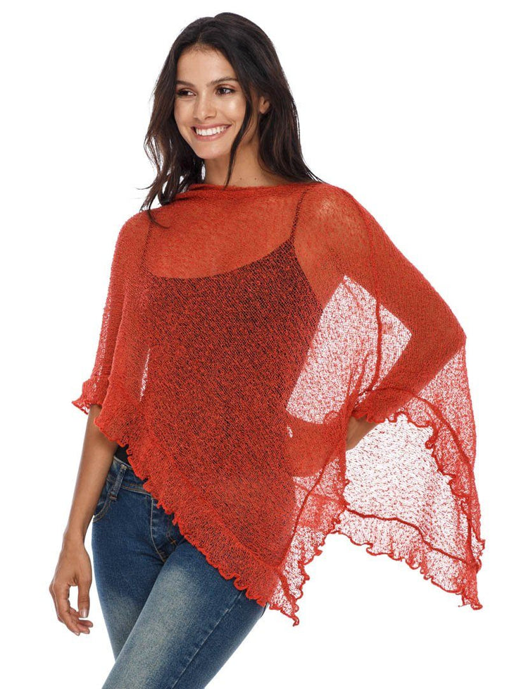 Feminine Flaire Poncho - LOVE SHU SHI