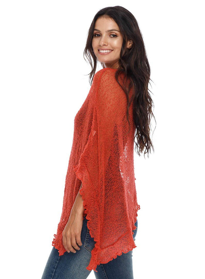 Feminine Flaire Poncho - LOVE SHU SHI