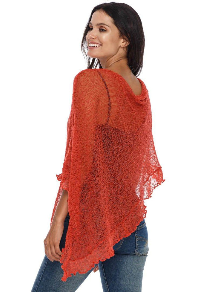 Feminine Flaire Poncho - LOVE SHU SHI