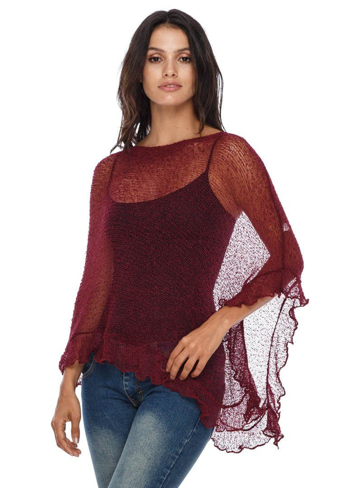 Feminine Flaire Poncho - LOVE SHU SHI