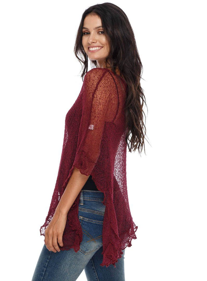 Feminine Flaire Poncho - LOVE SHU SHI