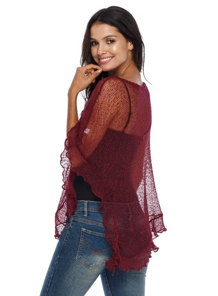 Feminine Flaire Poncho - LOVE SHU SHI