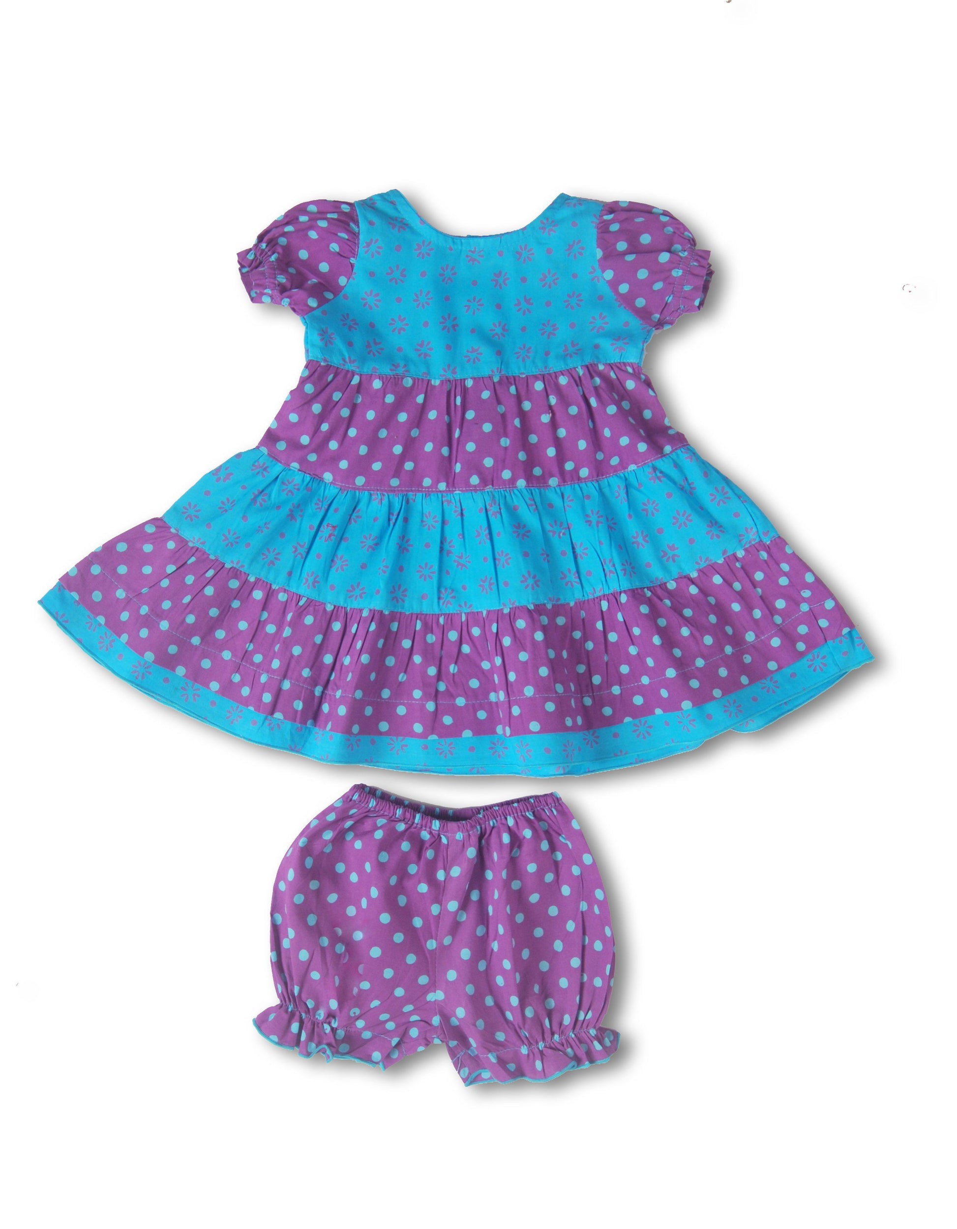 Baby Girl's Short-Sleeve Ruffle Dress Set - Love-Shu-Shi