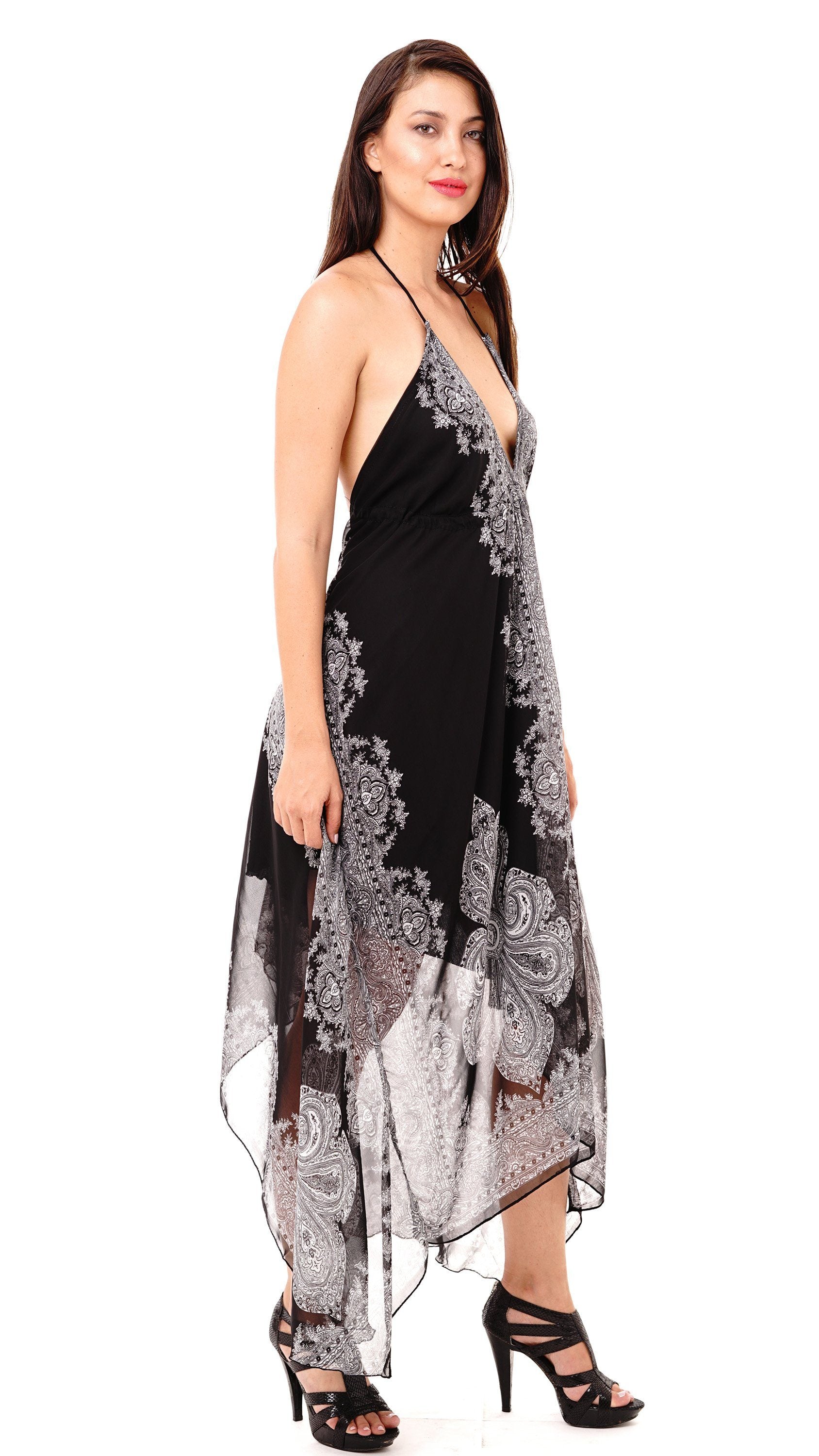 Amelia Bohemian Summer Dress - Love-Shu-Shi-Black Dress