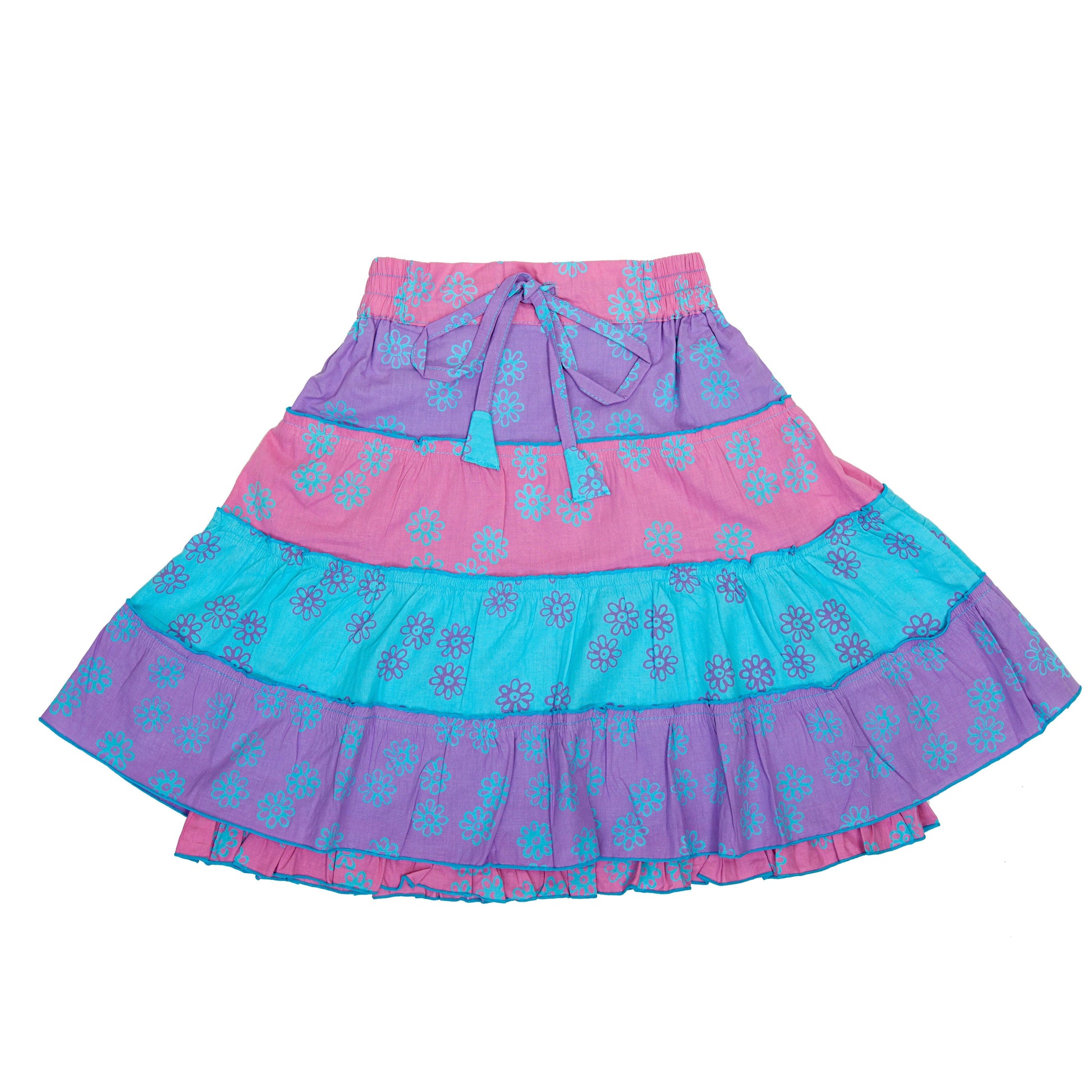 Girls Colorful Striped Cotton Skirt - Love-Shu-Shi