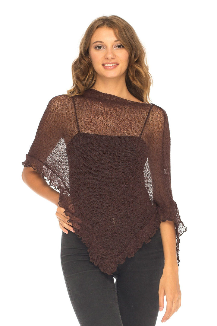 Feminine Flaire Poncho - LOVE SHU SHI