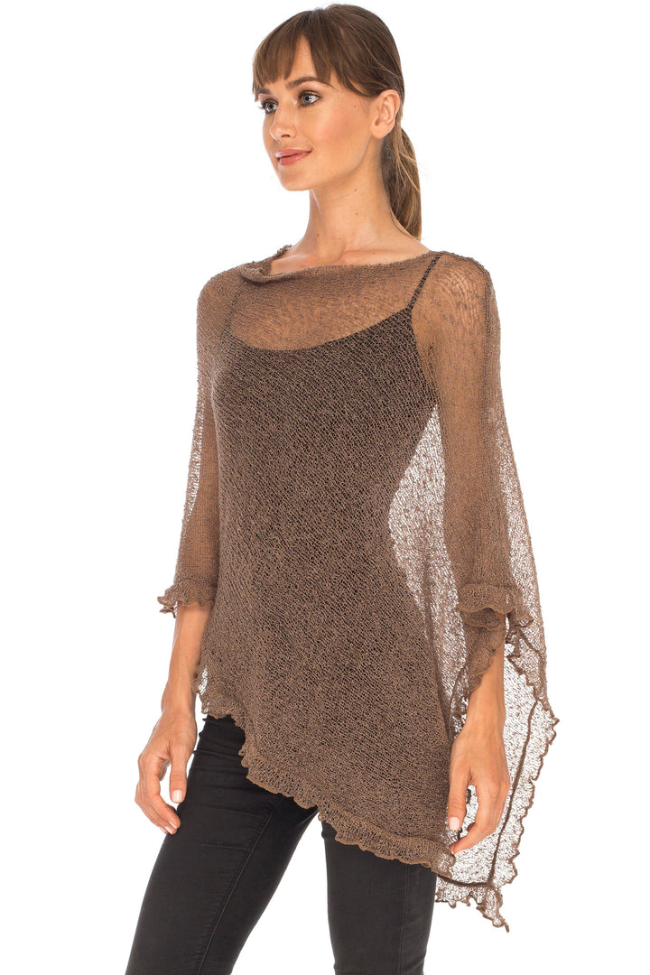 Feminine Flaire Poncho - LOVE SHU SHI